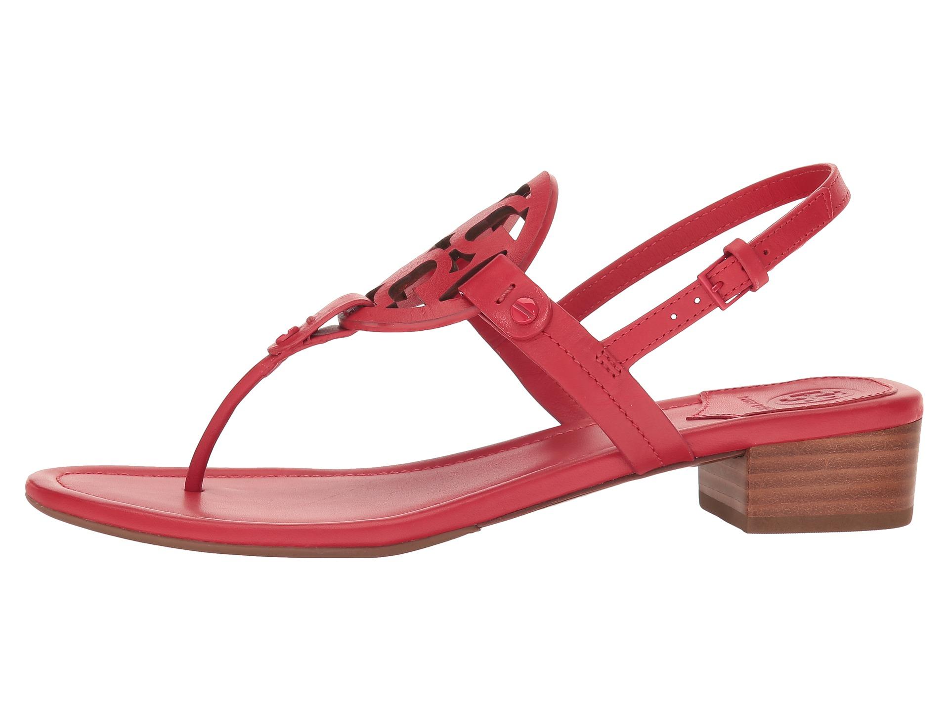tory burch red mini miller sandals